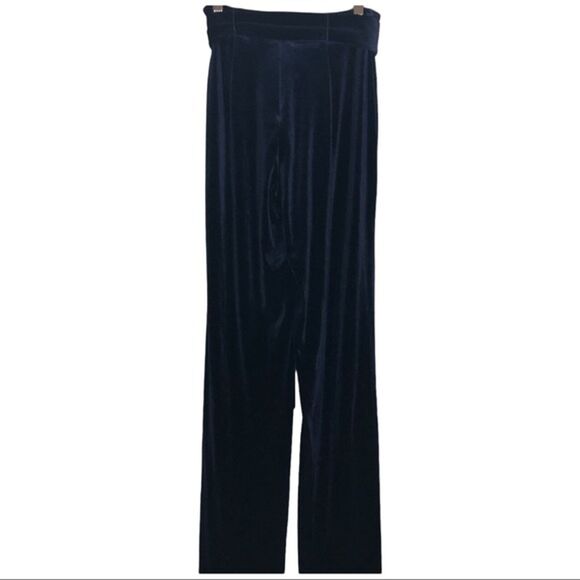 Misa Los Angeles Aliya Velvet Pant Wide Leg Full Length Date Trip Blue XS NWOT - Picture 6 of 12